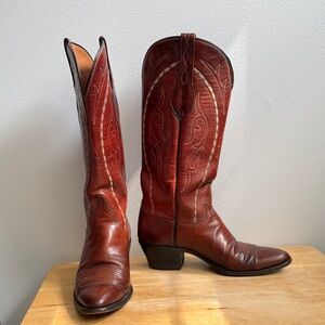 Lucchese Red Heeled Boots